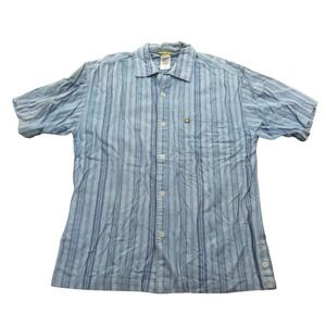 The North‎ Face A5 Series Mens Blue Striped Short Sleeve Button Up Shirt Medium